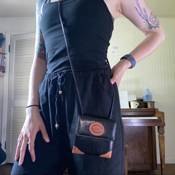 Handbags - SUPER CUTE BLACK/BROWN SQUARE CROSSBODY WALLET